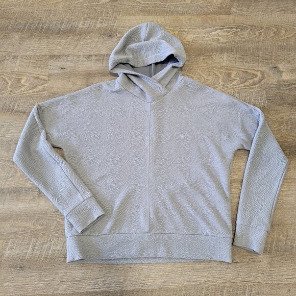 ZYIA | Active Gray Hoodie Texture Sweatshirt | Sz. XS - Picture 2 of 7